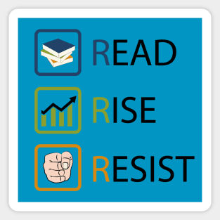 Read Rise Resist | Books Sticker